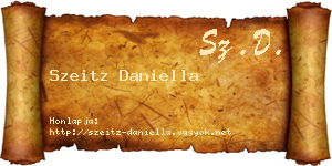 Szeitz Daniella névjegykártya